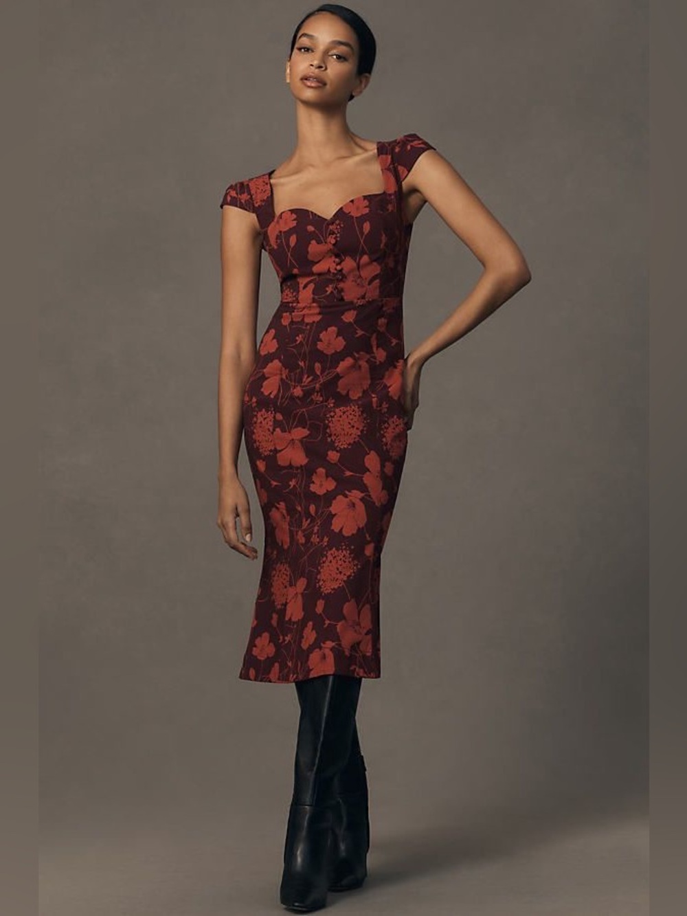 Anthropologie Maeve Cecily Fit‎ & Flare Sweetheart Dress XS Purple
